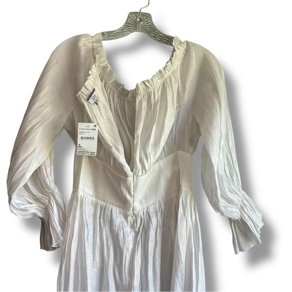 AREA Stars taffeta peasant off the shoulder mini dress NWT - Picture 6 of 8